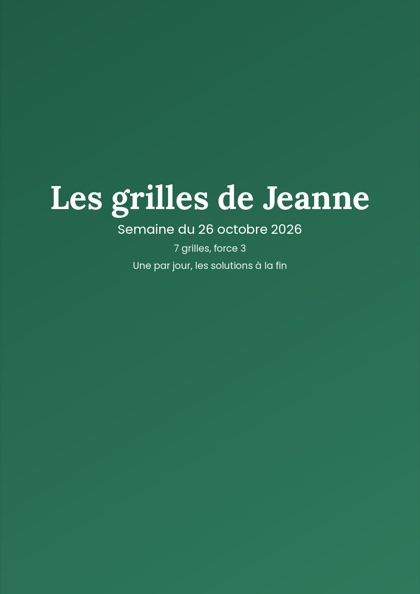 La couverture du carnet de la semaine
